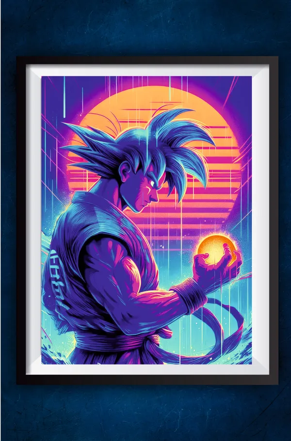 Multicolor_Acrylic_Goku_Neon_Art_Dragon_Ball_Matte_Finish_Poster_For_Home_Decor